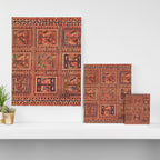 Zili South Caucasus Azerbaijan Antique Flatweave Rug Print Canvas Print Gallery Image 3