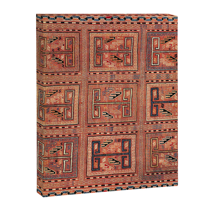 Zili South Caucasus Azerbaijan Antique Flatweave Rug Print Canvas Print Gallery Image 1