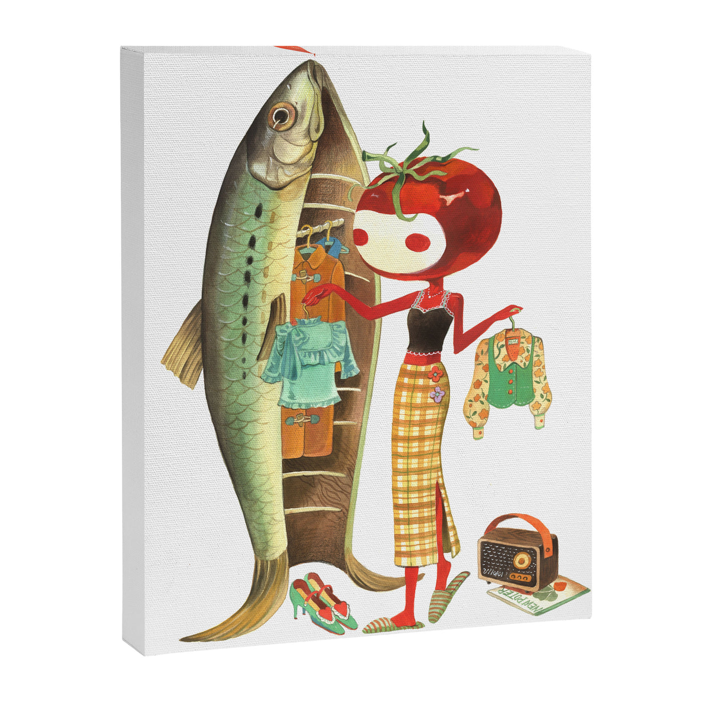 Miss Tomato and Sardine Wardrobe Canvas Print