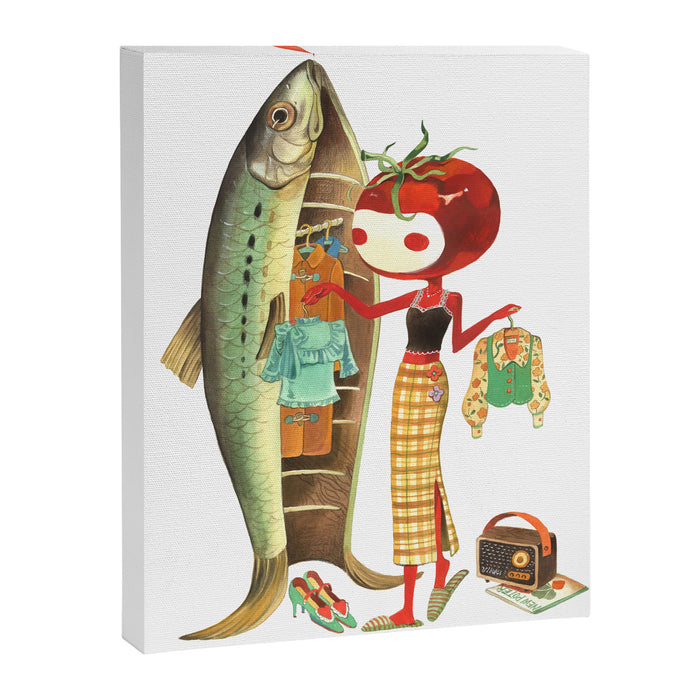 Miss Tomato and Sardine Wardrobe Canvas Print Gallery Image 1