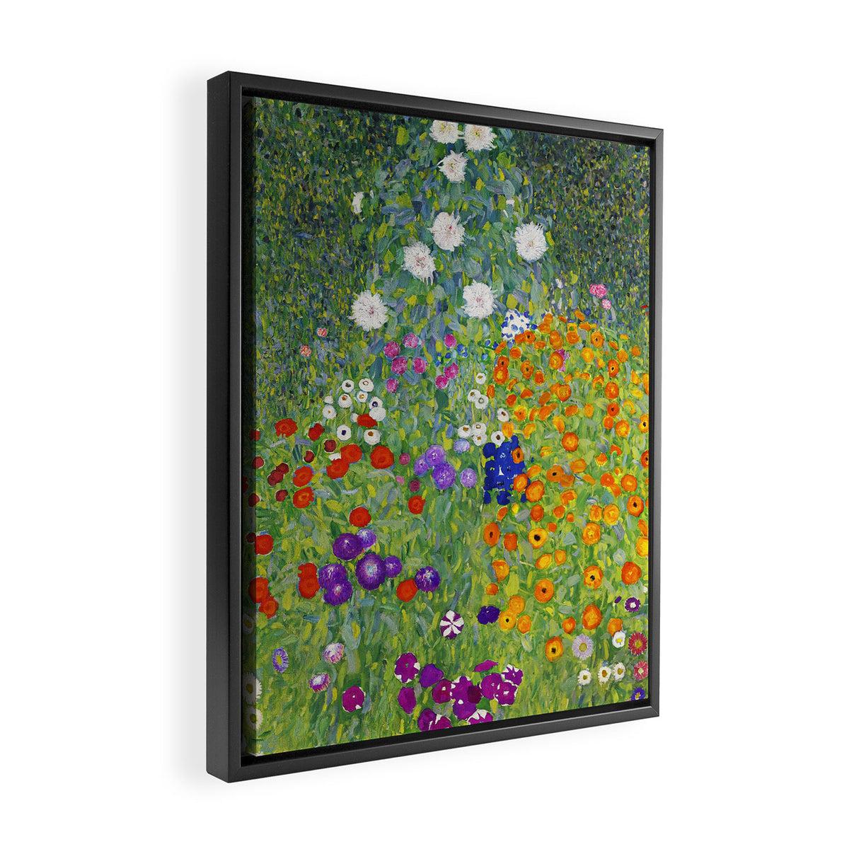 Flower Garden - Gustav Klimt Framed Canvas Print Gallery Image 2