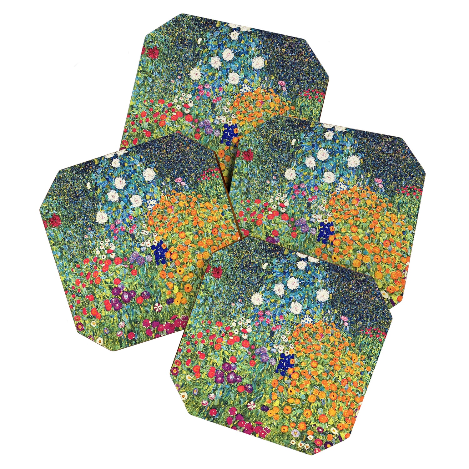 Gustav Klimt Flower Garden 2 Coaster Gallery Image 1