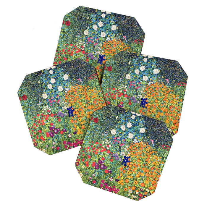 Gustav Klimt Flower Garden 2 Coaster Gallery Image 1