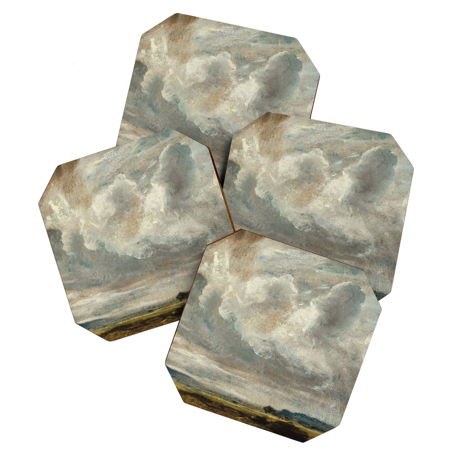 Landscape with clouds by John Constable Coaster Gallery Image 1