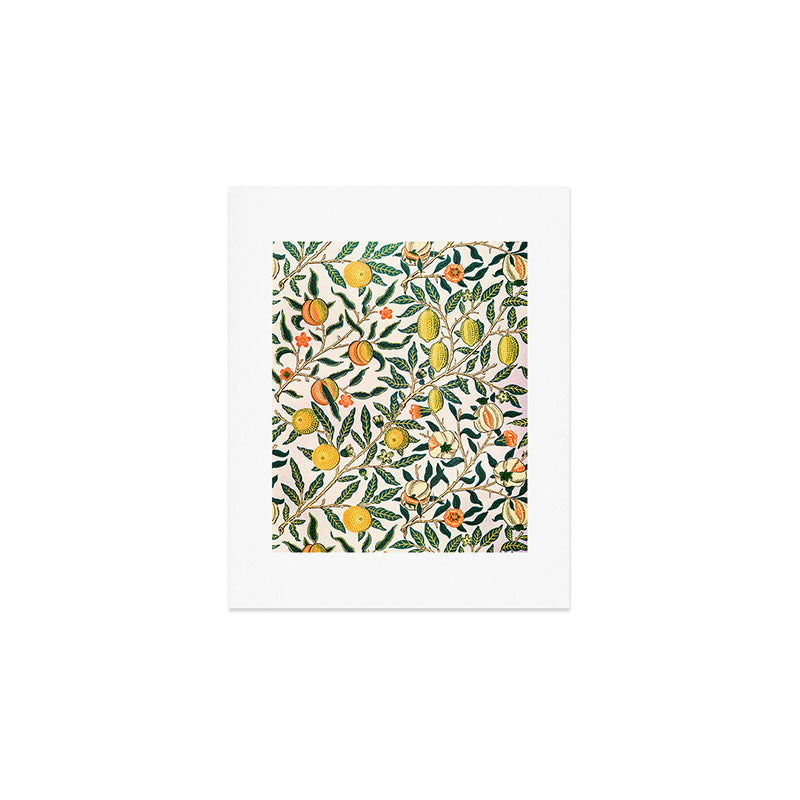 Lemon tree pattern vintage William Morris print Art Print Gallery Image 1