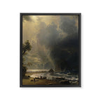Puget Sound on the Pacific Coast (1870) - Albert Bierstadt Framed Canvas Print Gallery Image 6