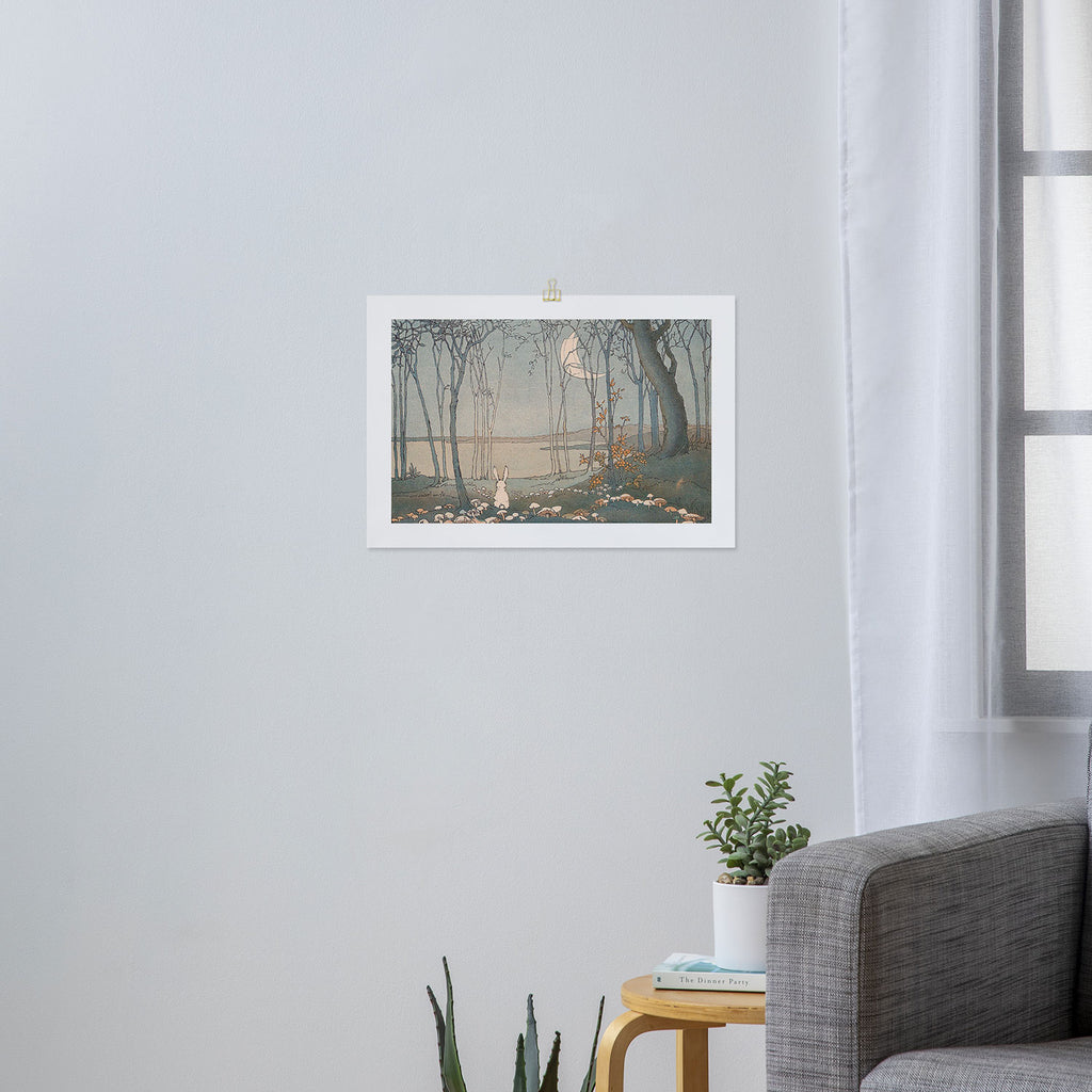 Rabbit in the forest Art Print Gallery Image 3