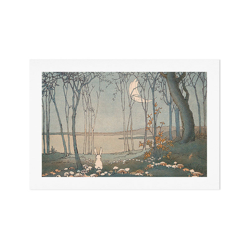 Rabbit in the forest Art Print Gallery Image 1