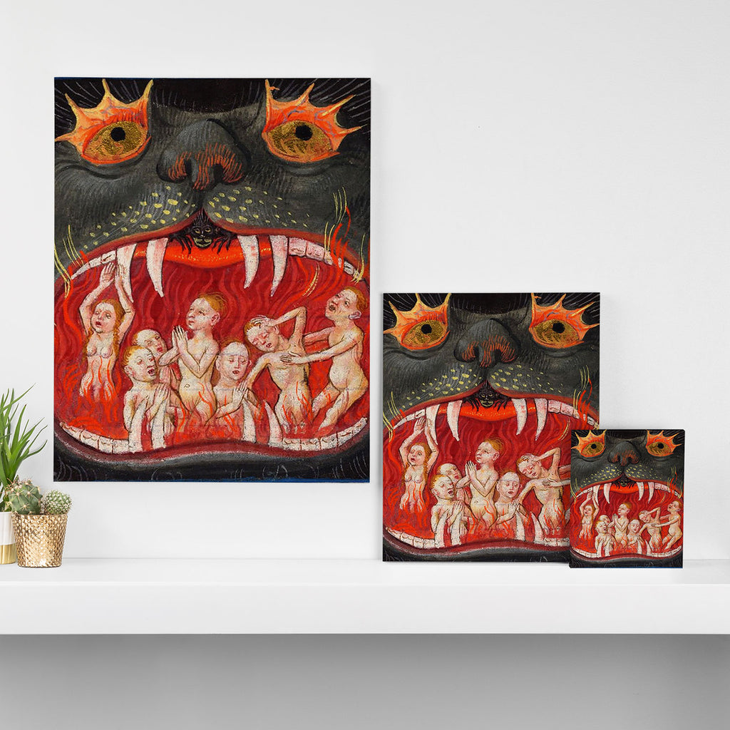 The mouth of Hell medieval art Canvas Print Gallery Image 3
