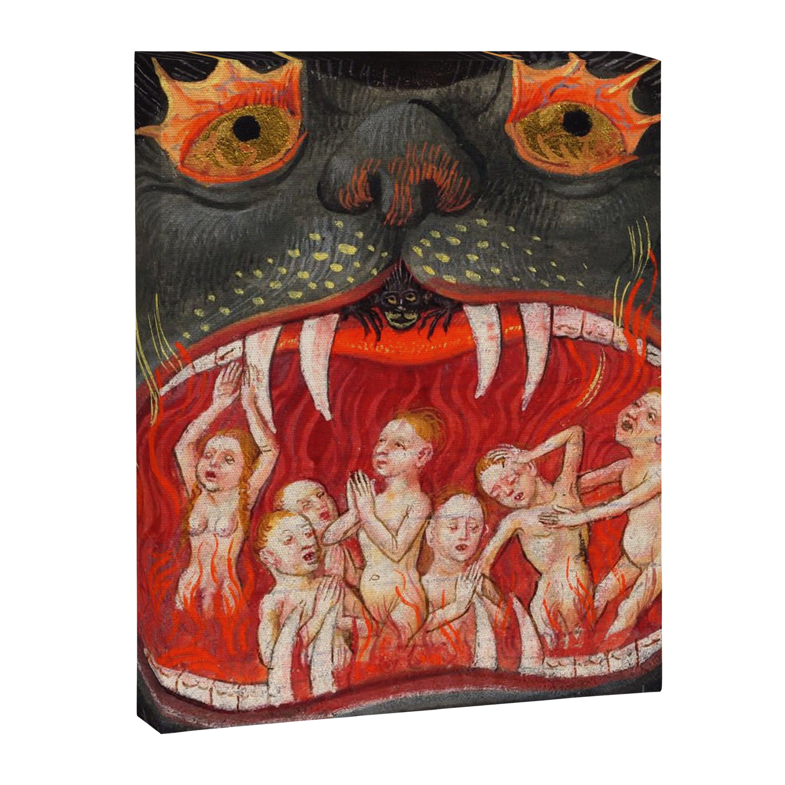 The mouth of Hell medieval art Canvas Print Gallery Image 3