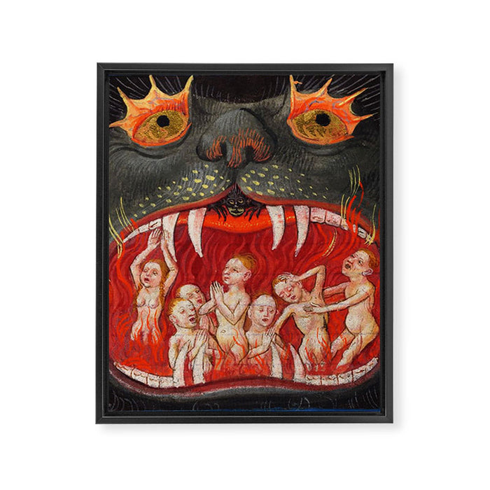 The mouth of Hell medieval art Framed Canvas Print Gallery Image 1