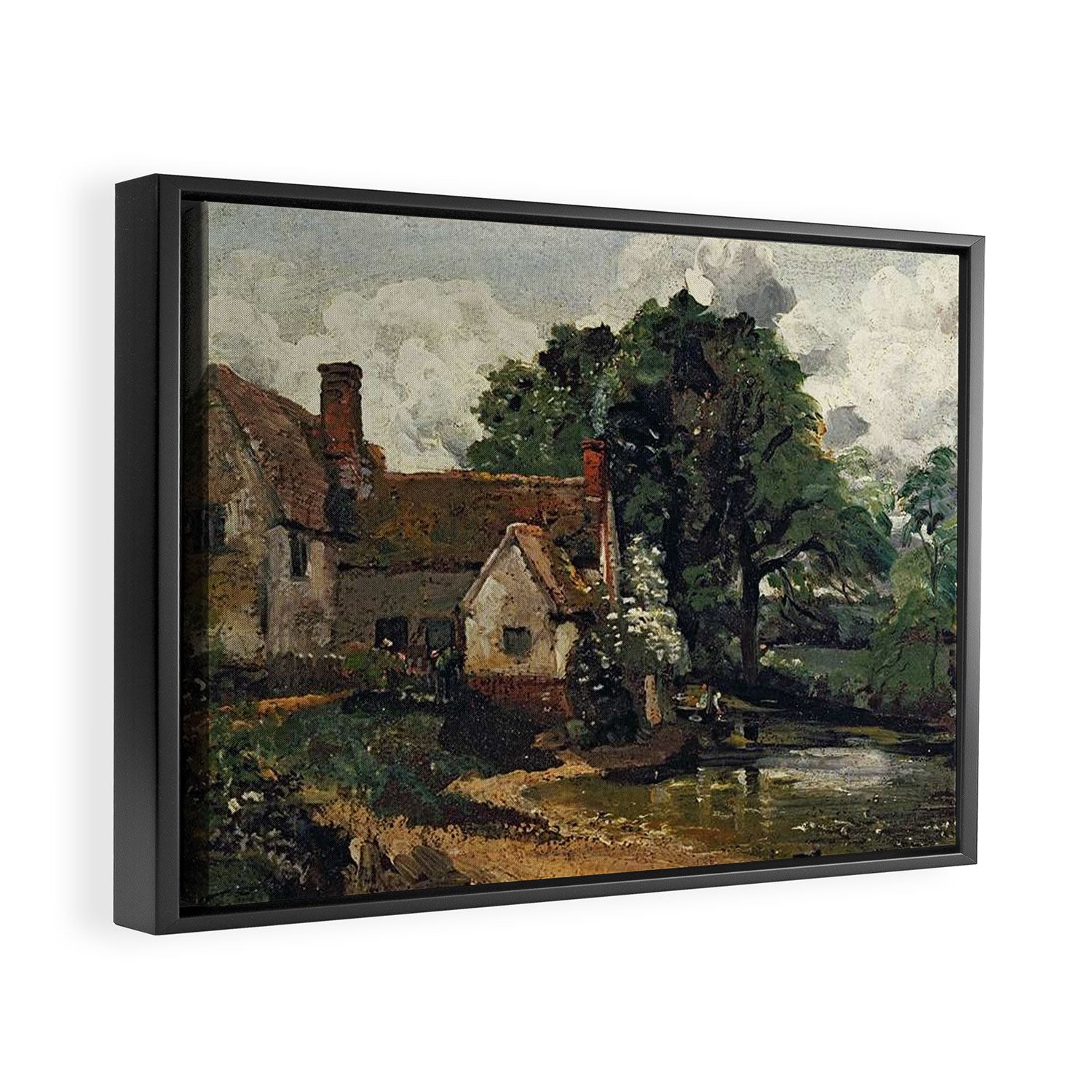 Vintage painting of a house by John Constable Framed Canvas Print Gallery Image 2