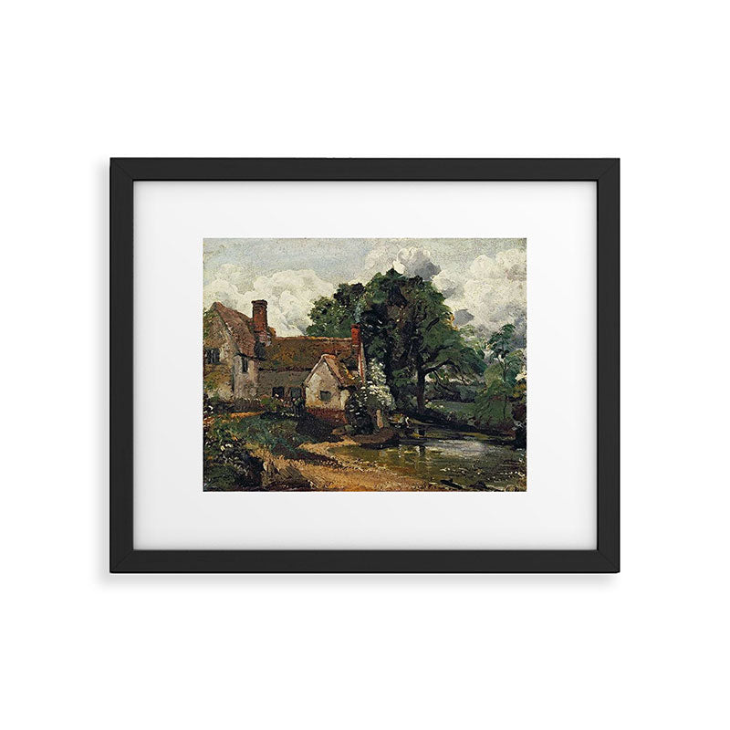 Vintage painting of a house by John Constable Framed Art Print Gallery Image 4