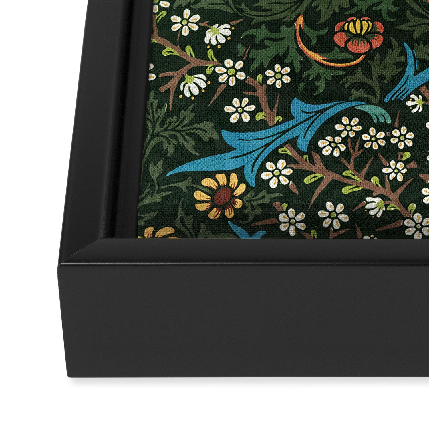 William Morris floral print Framed Canvas Print Gallery Image 3