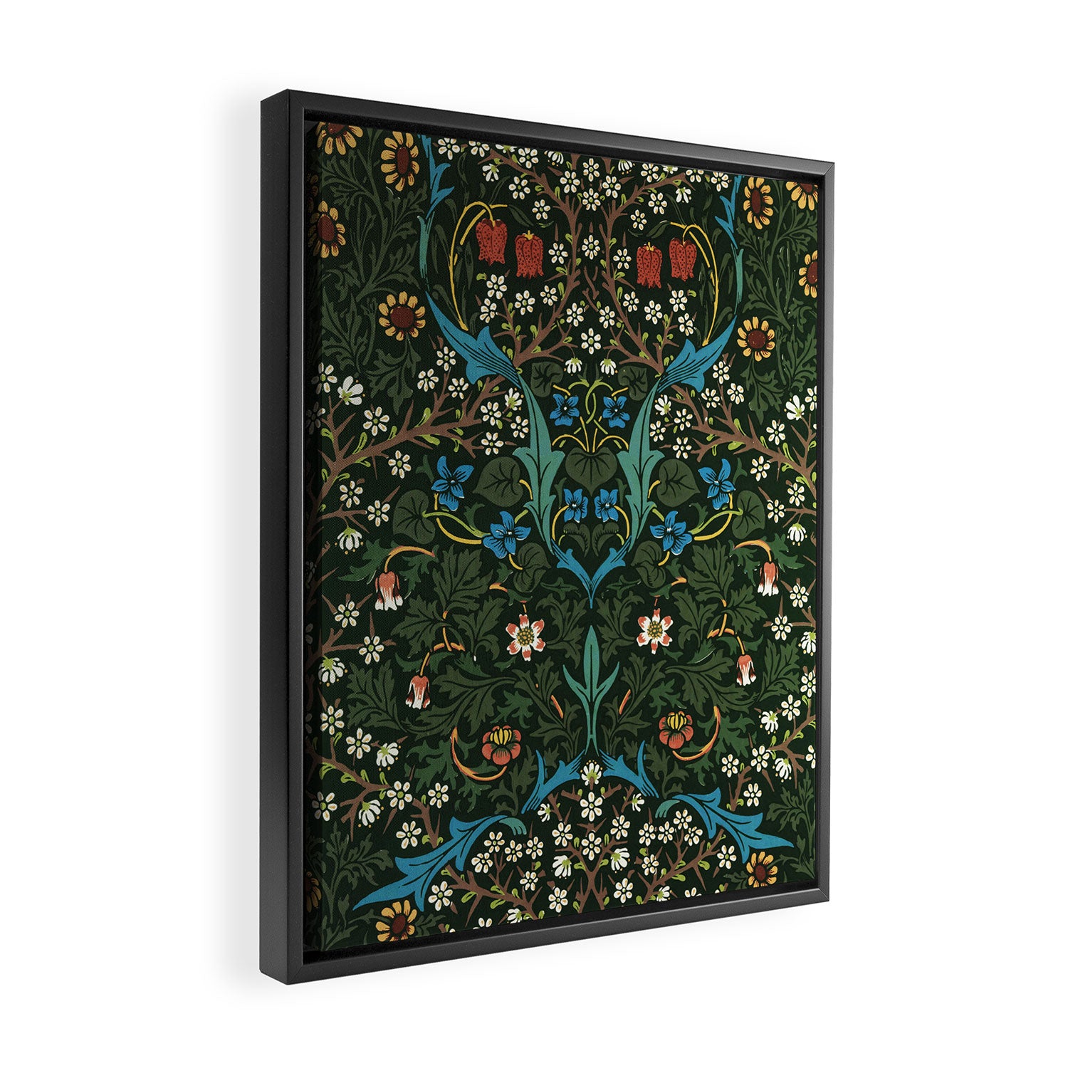William Morris floral print Framed Canvas Print Gallery Image 2