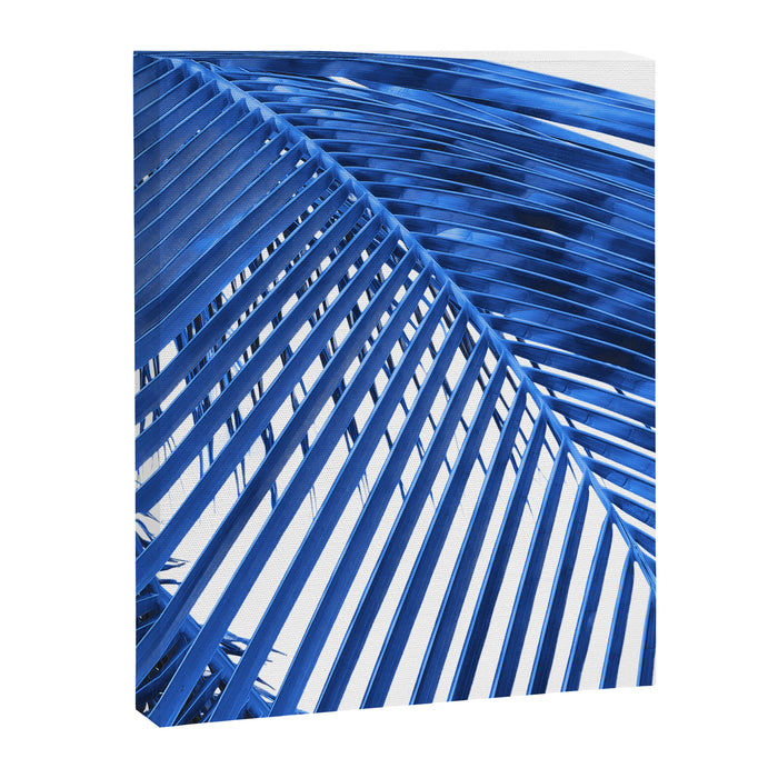 Blue Palm Leaf Canvas Print Gallery Image 1