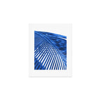 Blue Palm Leaf Art Print Gallery Image 1