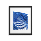 Blue Palm Leaf Framed Art Print Gallery Image 6