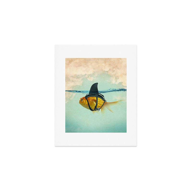 Brilliant DISGUISE - Goldfish with a Shark Fin Art Print