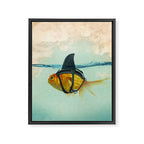 Brilliant DISGUISE - Goldfish with a Shark Fin Framed Canvas Print Gallery Image 8