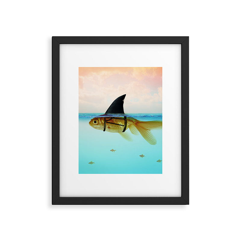 goldfish with a shark fin Framed Art Print Gallery Image 6