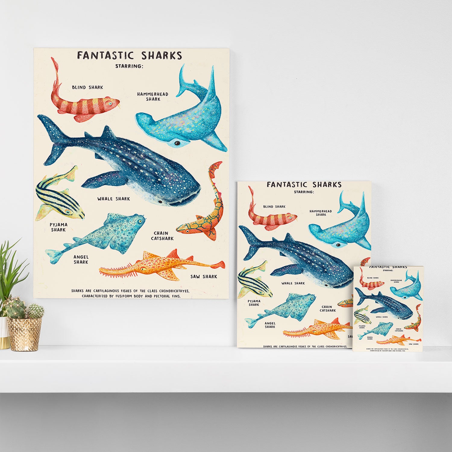 FANTASTIC SHARKS Canvas Print Gallery Image 3