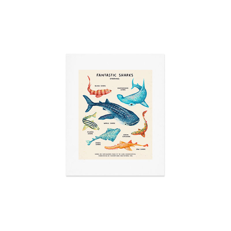 FANTASTIC SHARKS Art Print Gallery Image 1