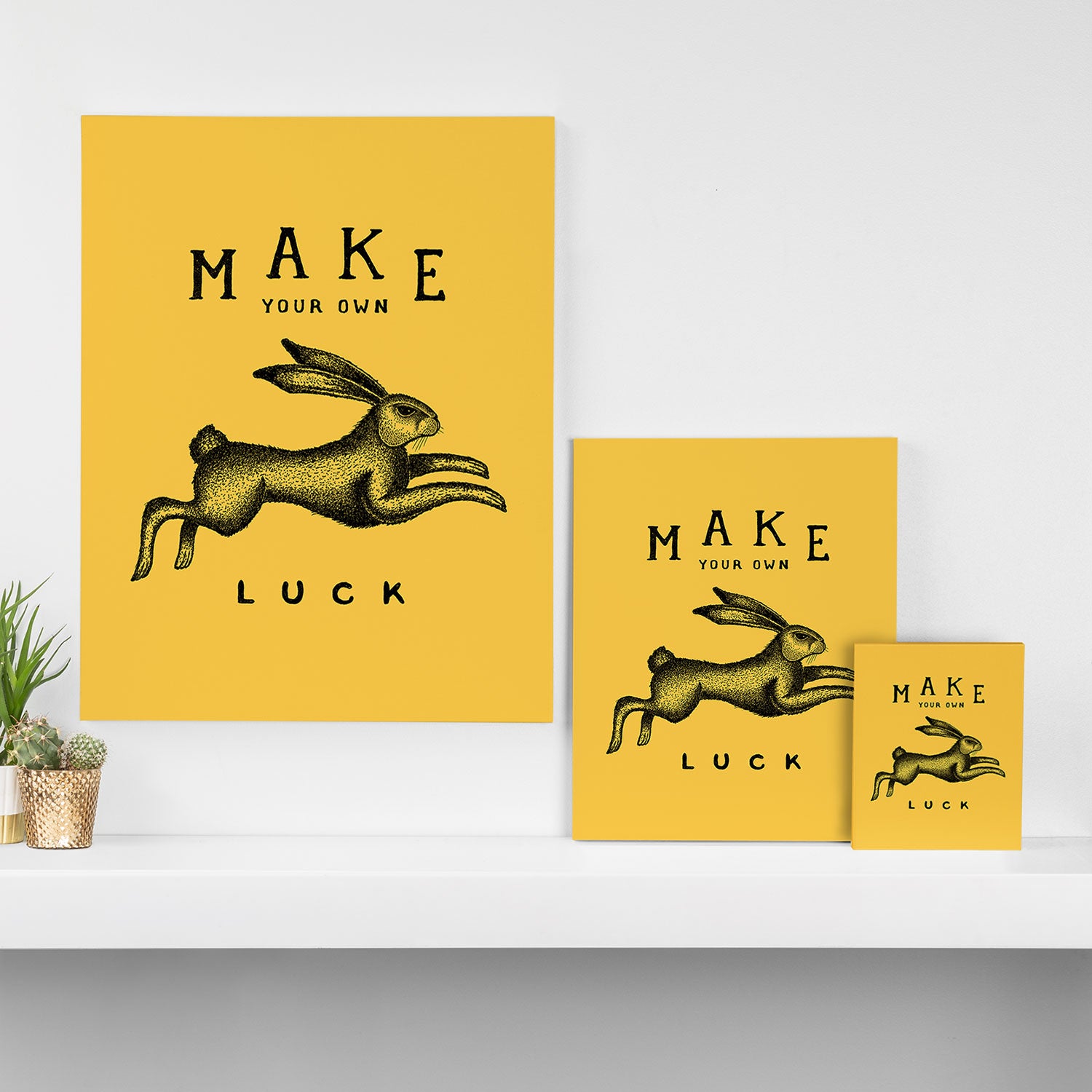 MAKE YOUR OWN LUCK Canvas Print Gallery Image 3