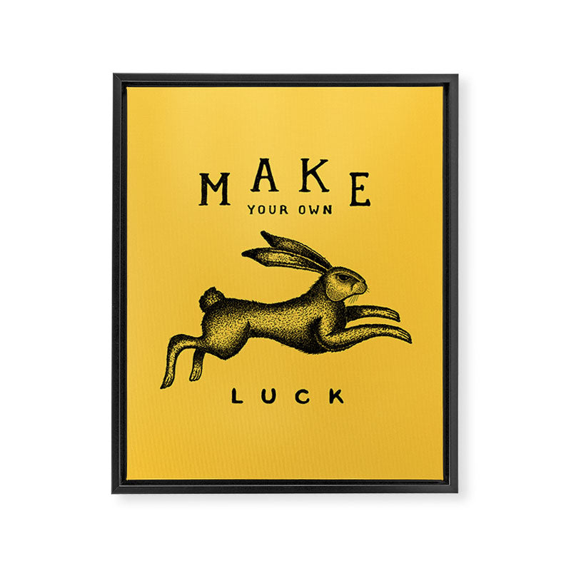MAKE YOUR OWN LUCK Framed Canvas Print Gallery Image 6