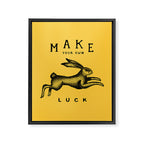 MAKE YOUR OWN LUCK Framed Canvas Print Gallery Image 6