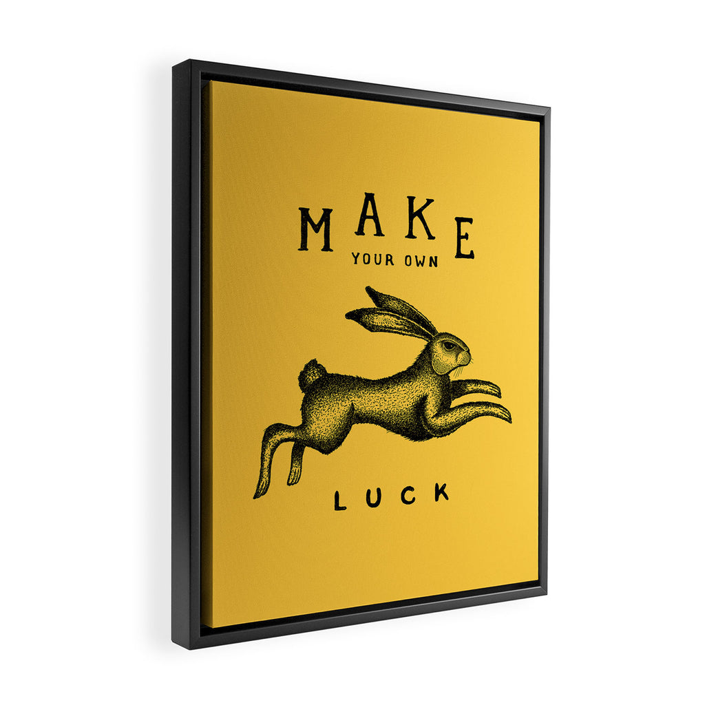 MAKE YOUR OWN LUCK Framed Canvas Print Gallery Image 2