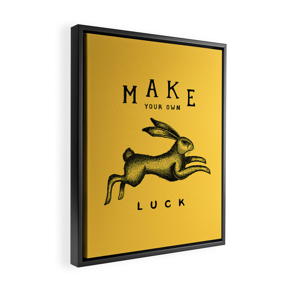 MAKE YOUR OWN LUCK Framed Canvas Print Gallery Image 2