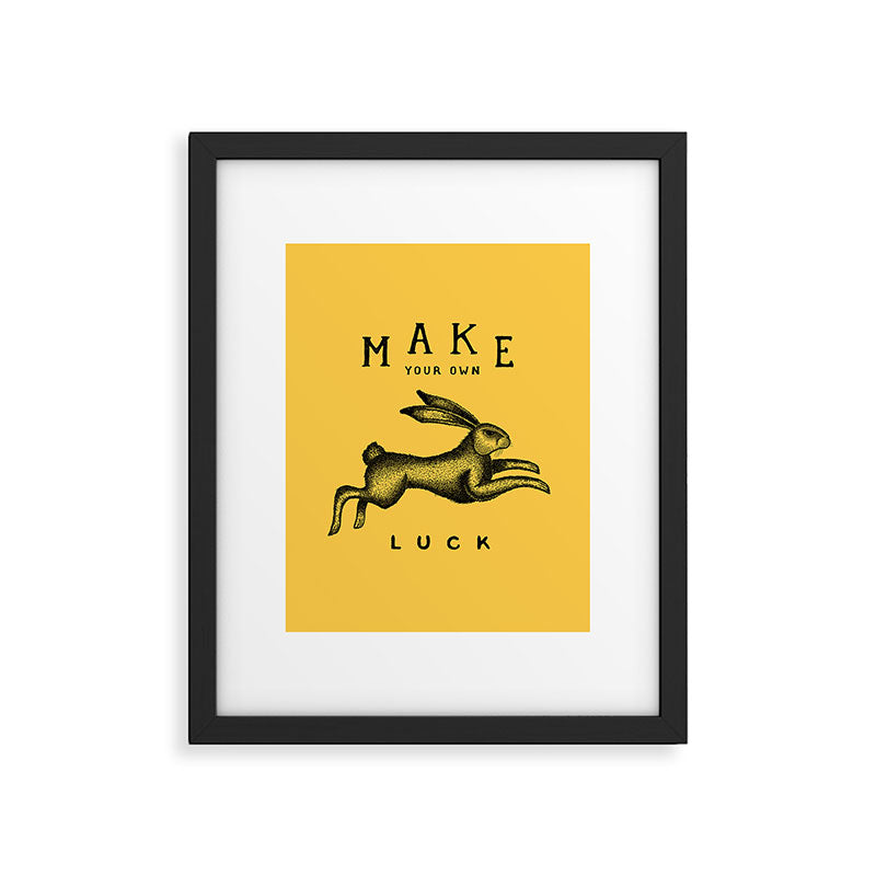 MAKE YOUR OWN LUCK Framed Art Print Gallery Image 1