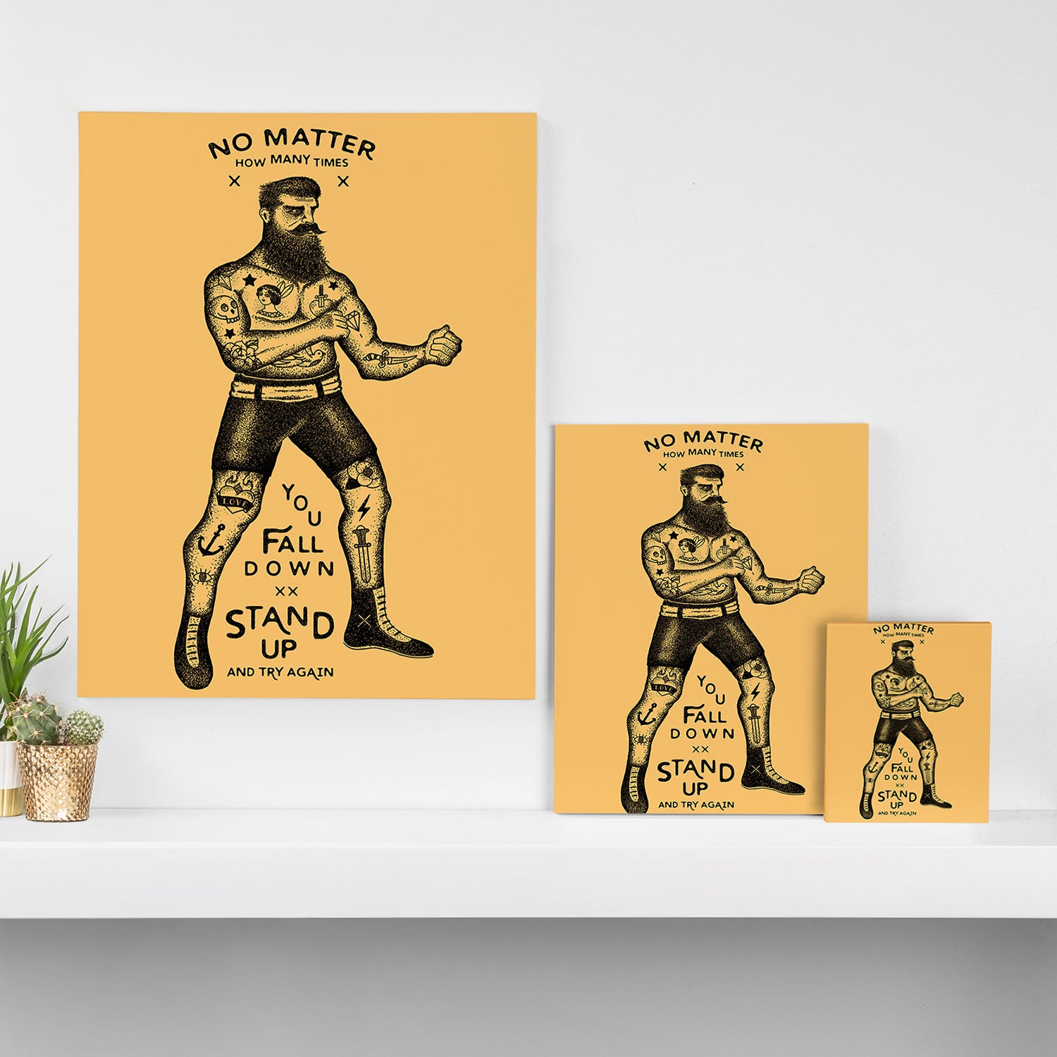 STAND UP AND TRY AGAIN Canvas Print Gallery Image 3