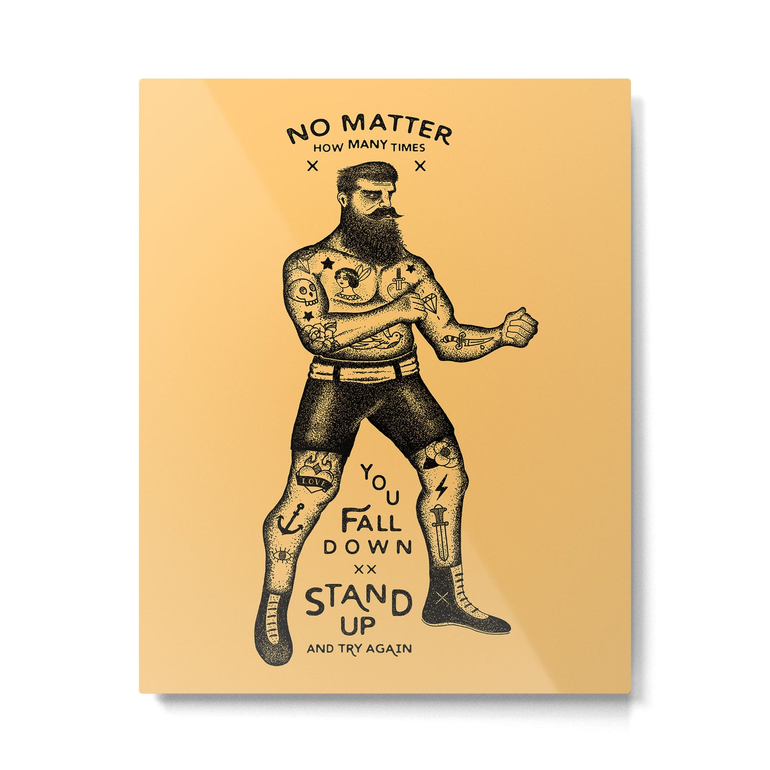 STAND UP AND TRY AGAIN Metal Print Gallery Image 4