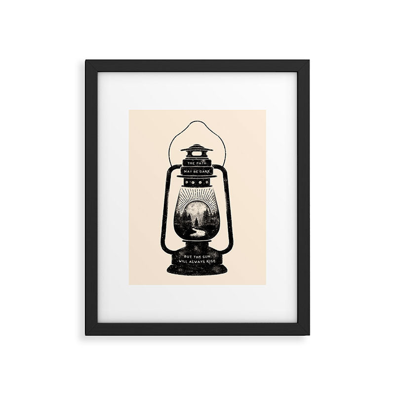 THE PATH MAY BE DARK BUT THE SUN WILL ALWAYS RISE Framed Art Print Gallery Image 5