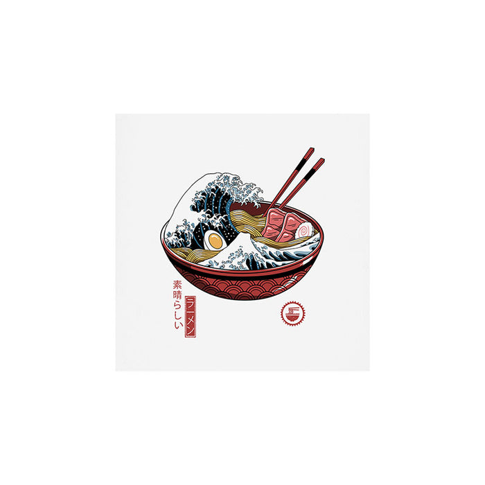 Great Ramen Wave White Art Print Gallery Image 1