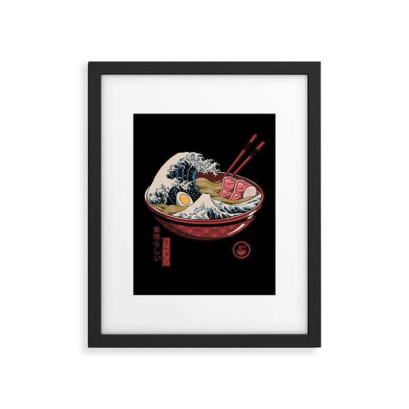 Great Ramen Wave Framed Art Print Gallery Image 6