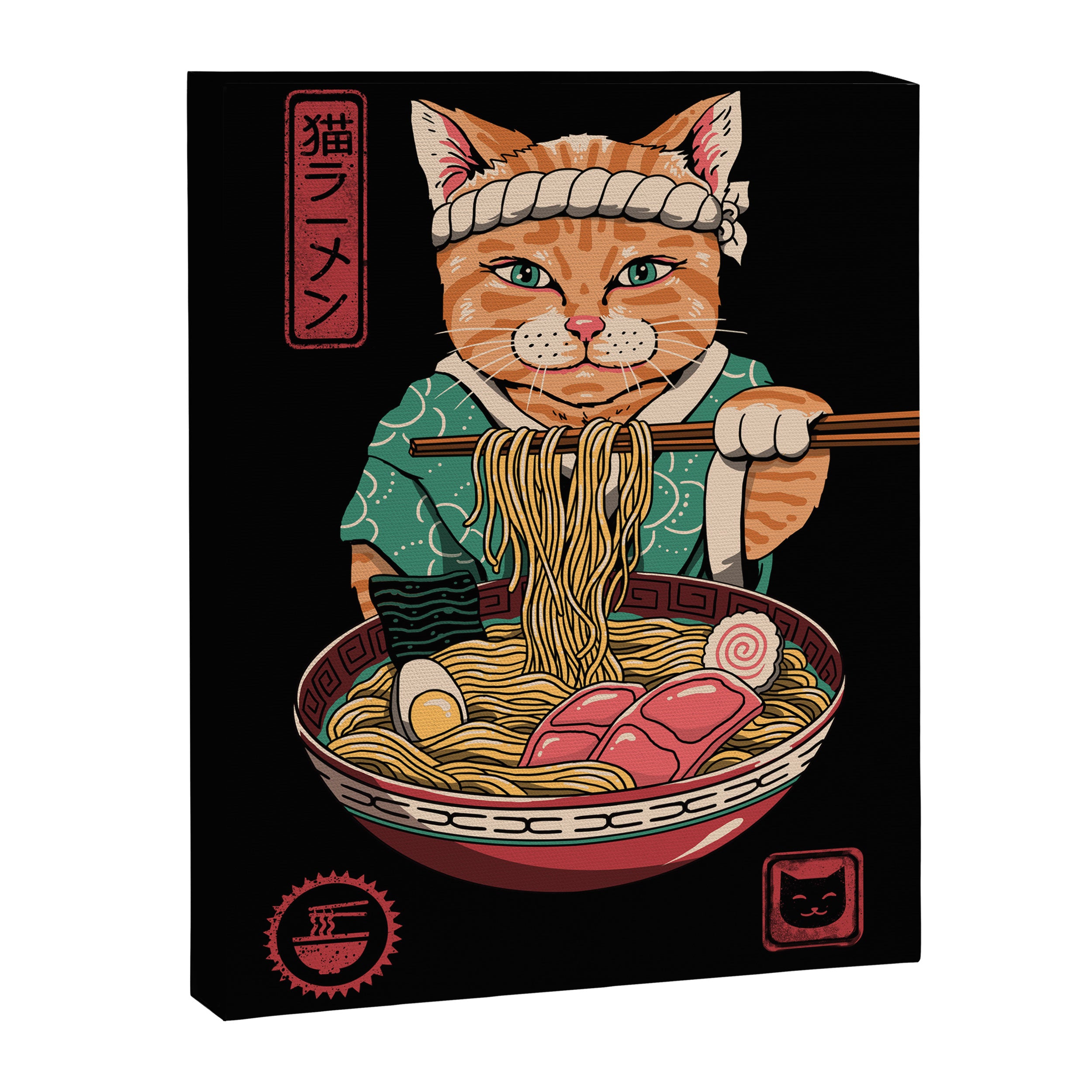 Neko Ramen Canvas Print Gallery Image 8