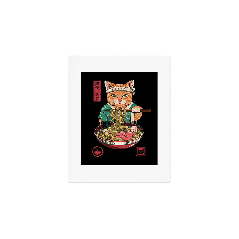 Neko Ramen Art Print Gallery Image 1