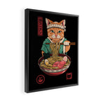 Neko Ramen Framed Canvas Print Gallery Image 2