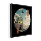 Ukiyo-e Delivery Framed Canvas Print Gallery Image 2