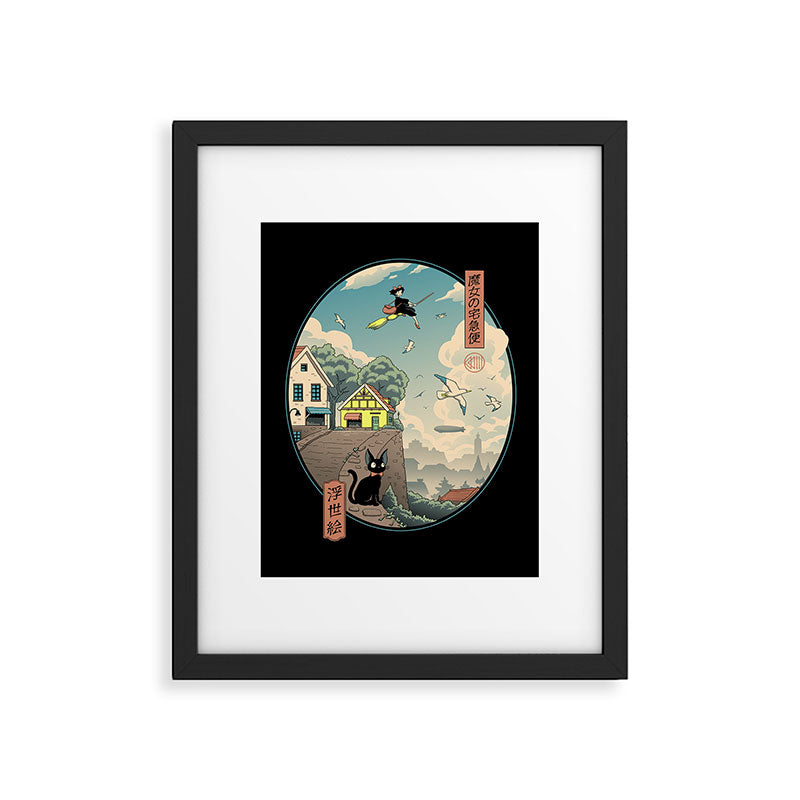 Ukiyo-e Delivery Framed Art Print Gallery Image 6
