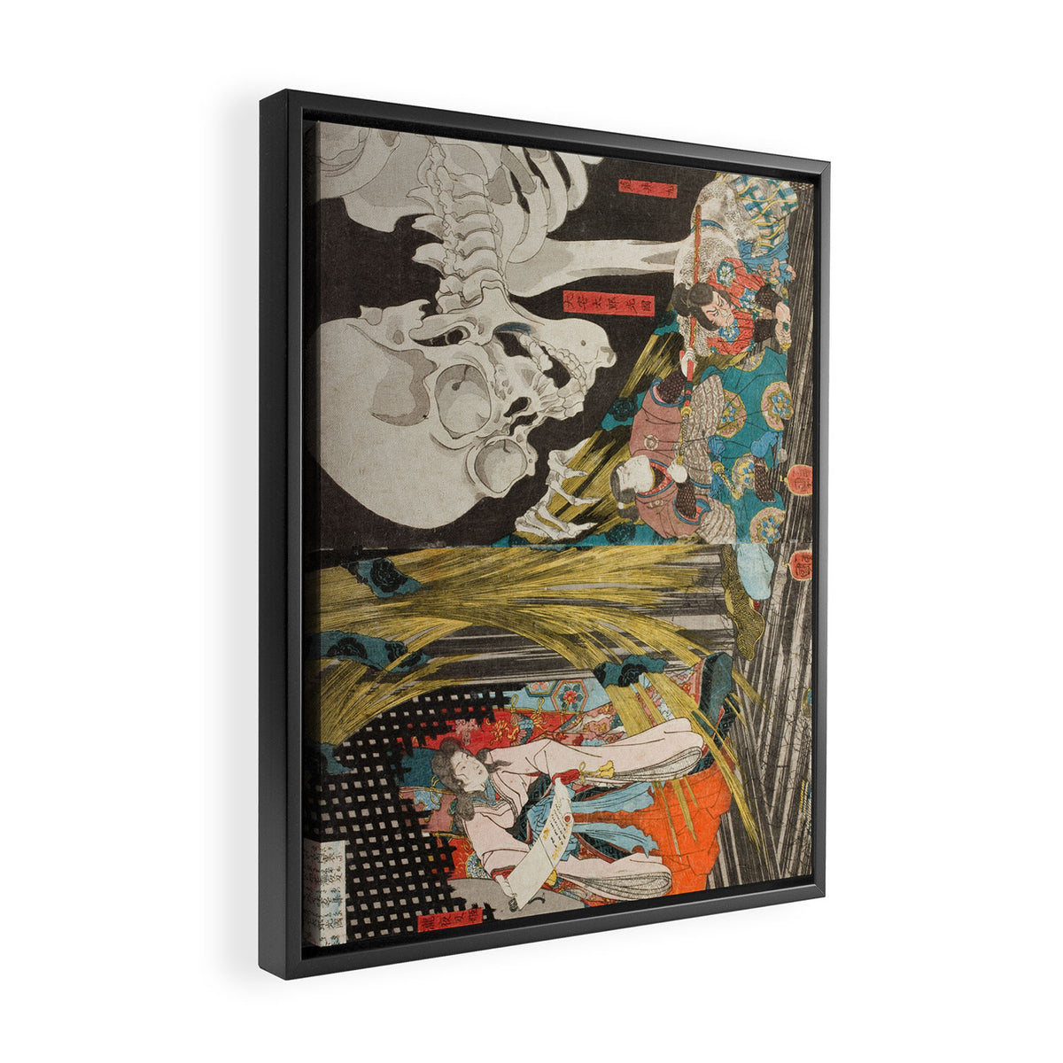 Takiyasha the Witch and the Skeleton Spectre, Utagawa Kuniyoshi, 1844 Framed Canvas Print Gallery Image 2