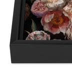 Baroque Flemish Rose Flowers Night Garden Framed Canvas Print Gallery Image 3
