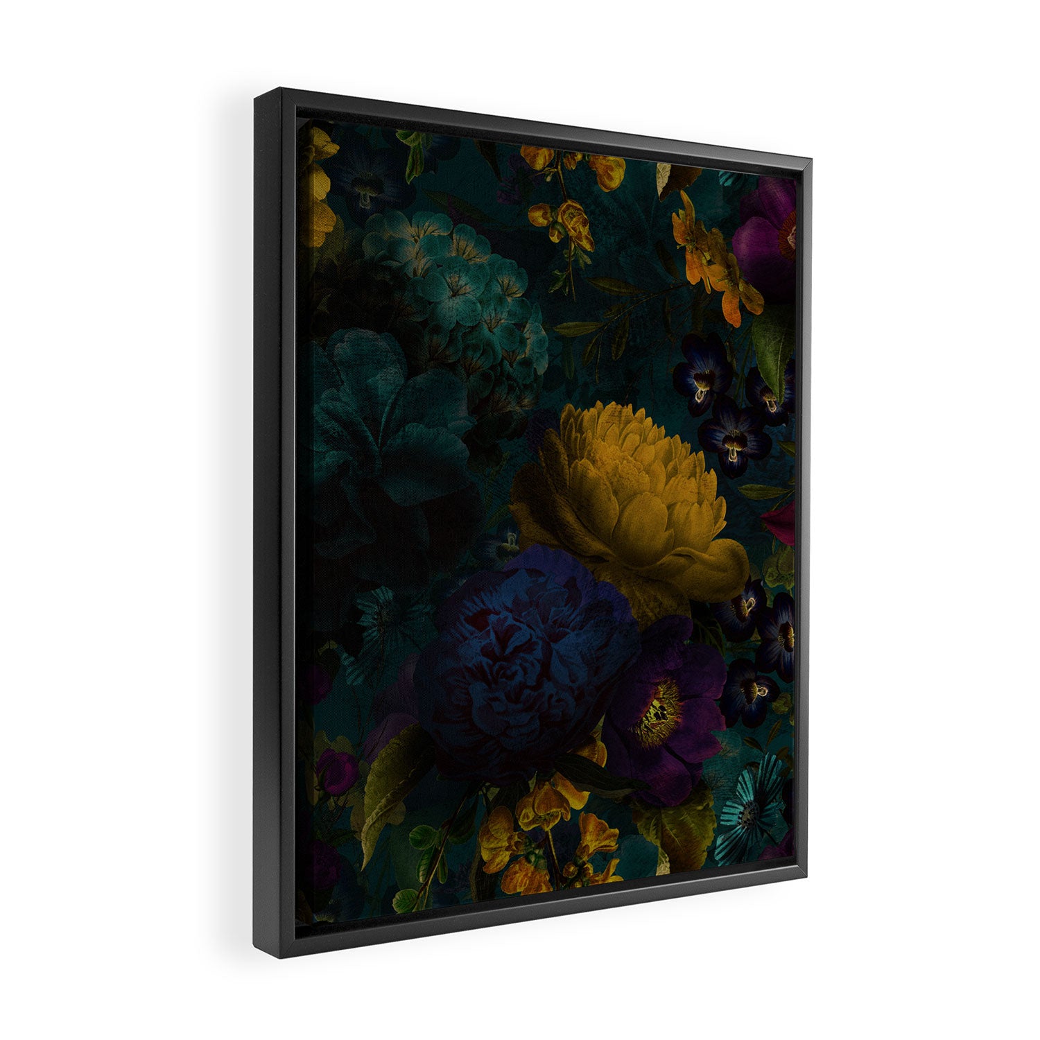 Before Midnight Blue Hour Vintage Flowers Garden Framed Canvas Print Gallery Image 2