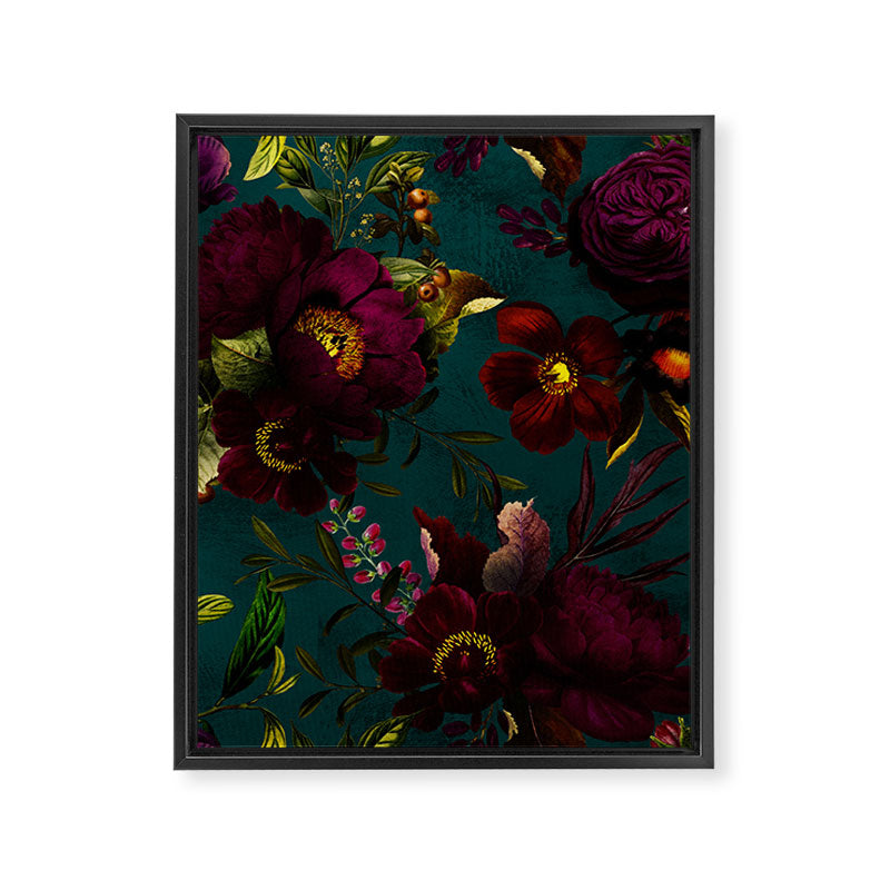 Before Midnight Vintage Flowers Garden Framed Canvas Print Gallery Image 8