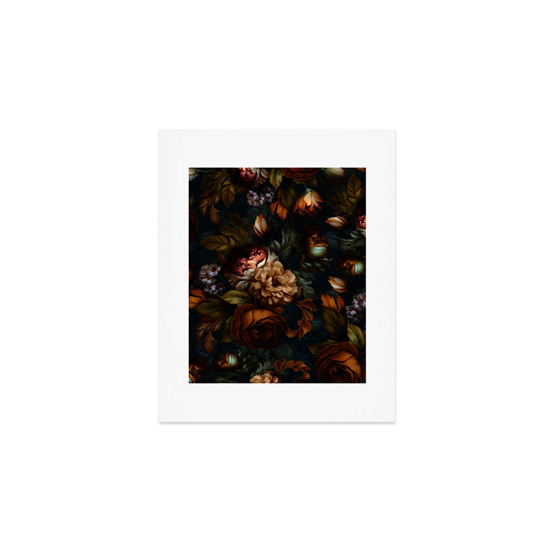 Dark Moody Baroque Midnight Garden Art Print Gallery Image 1