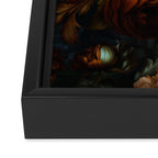 Dark Moody Baroque Midnight Garden Framed Canvas Print Gallery Image 3