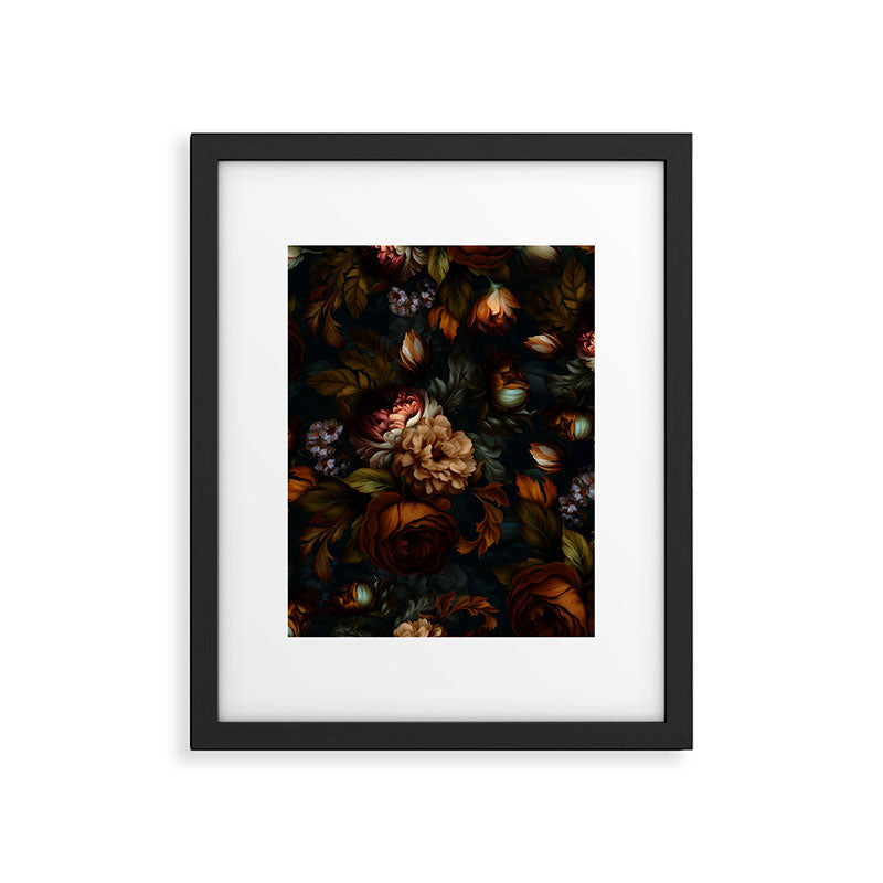 Dark Moody Baroque Midnight Garden Framed Art Print Gallery Image 6